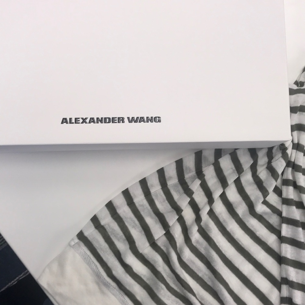 Alexander Wang Long sleeve sheer strip shirt